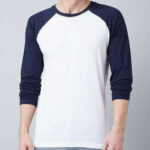 White Navy Long Sleeve T-Shirt