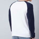 White Navy Long Sleeve T-Shirt - Image 2